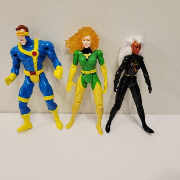 3 Vtg Marvel X-Men The Phoenix Cyclops and Storm Action Figures - Picture 1 of 6
